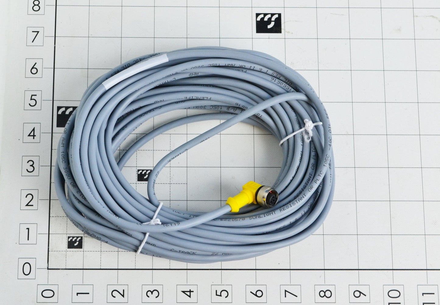 0-012-053, CABLE, 4 POLE, M12 CONNECTOR, 50' LG (15 METER) - Rytec