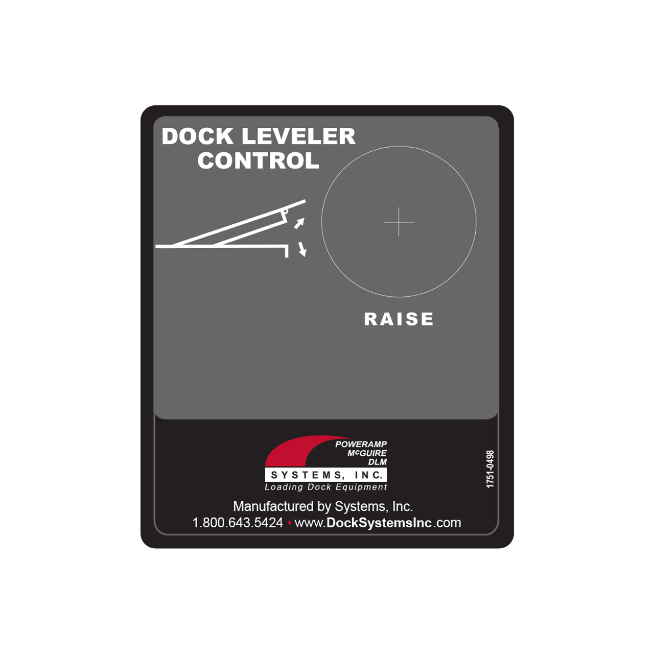 1751-0498 Poweramp Decal, Control Box, Encl Starter Systems