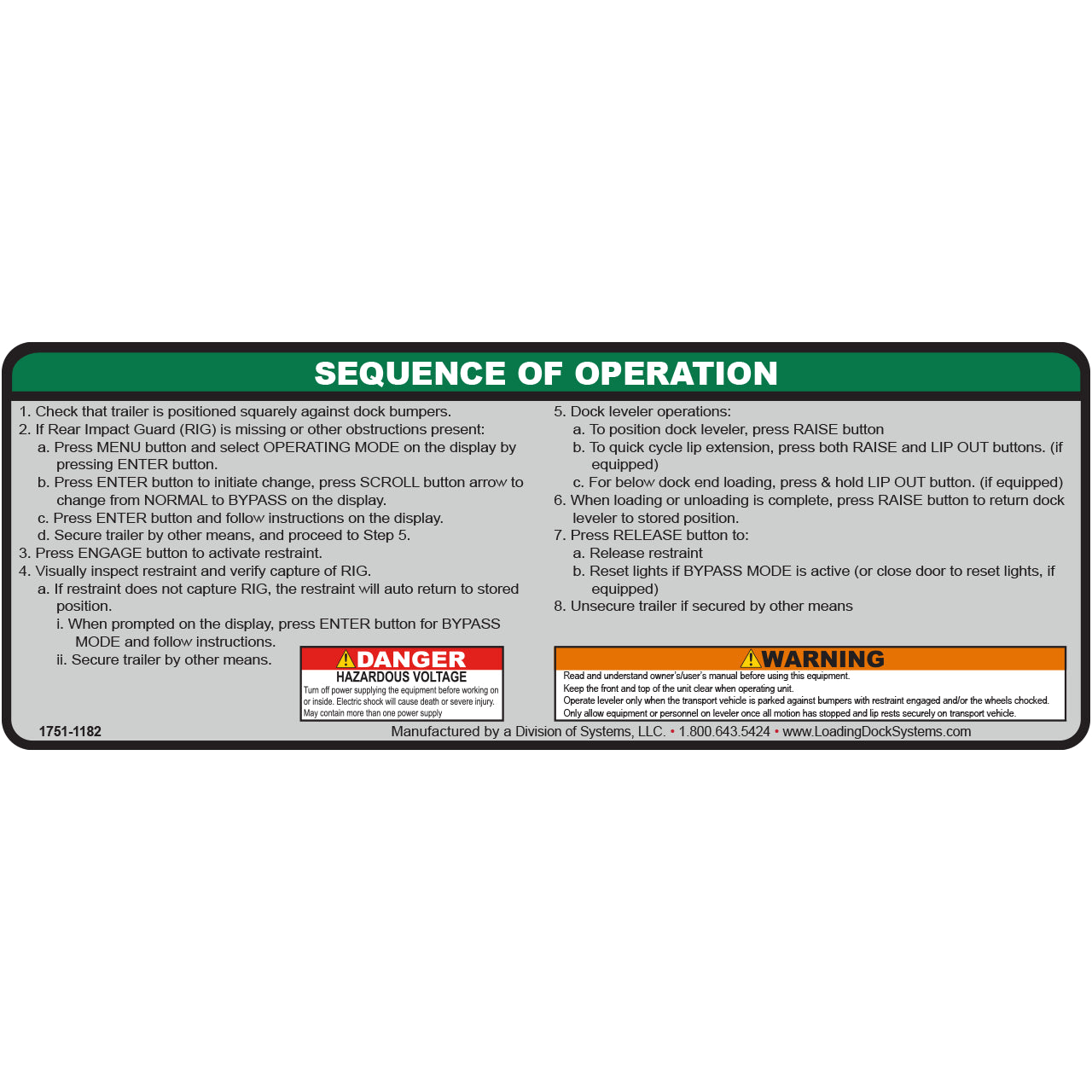 1751-1182 Poweramp Decal, Cb, Ics-Tr, Soo English