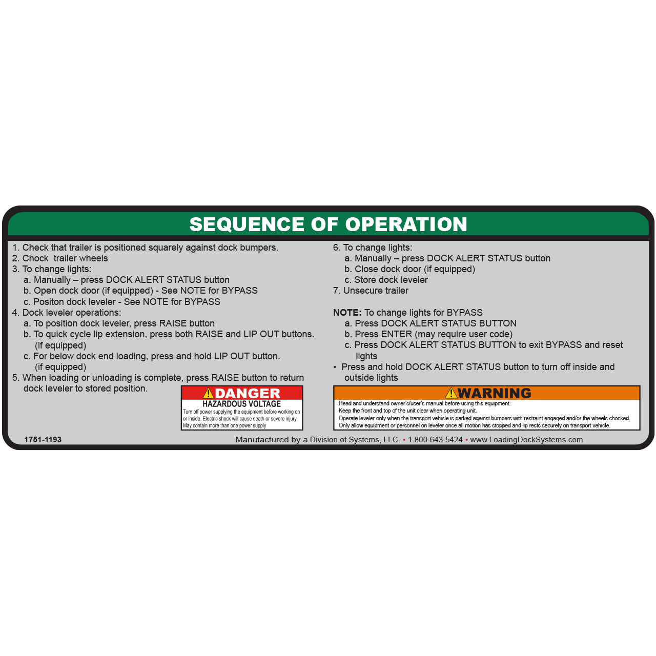 1751-1193 Poweramp Decal, Cb, Da-Pit Lvlr, Soo English