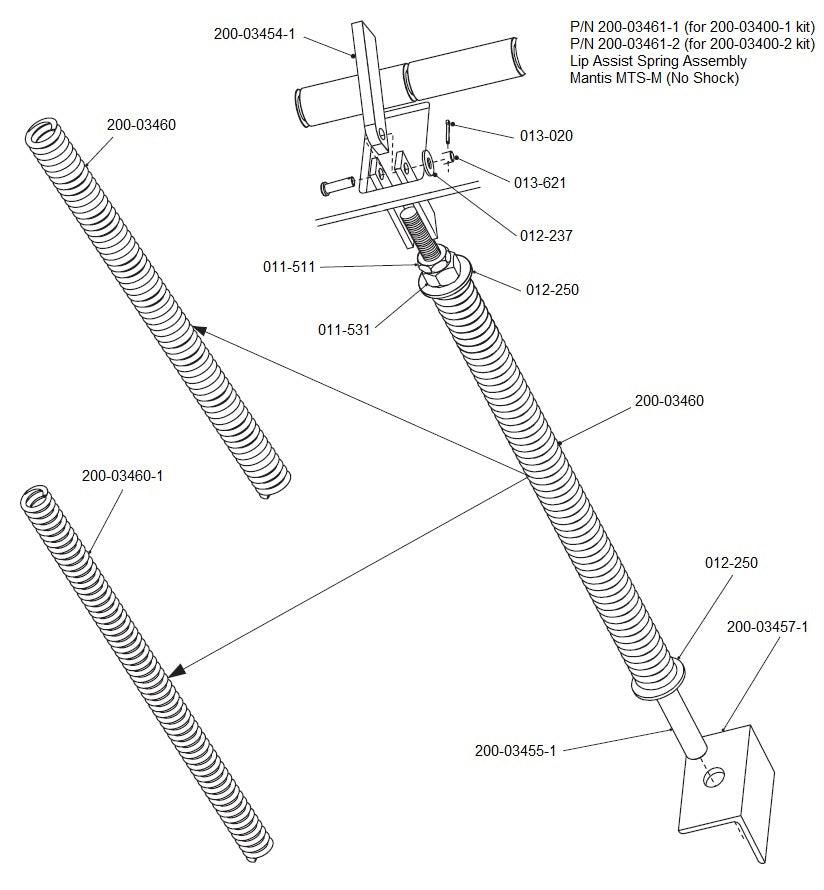 200-03461-2, Spring, Threaded Rod Assy, Nuts & Washers For 200-03400-2 Kit - Excel Solutions
