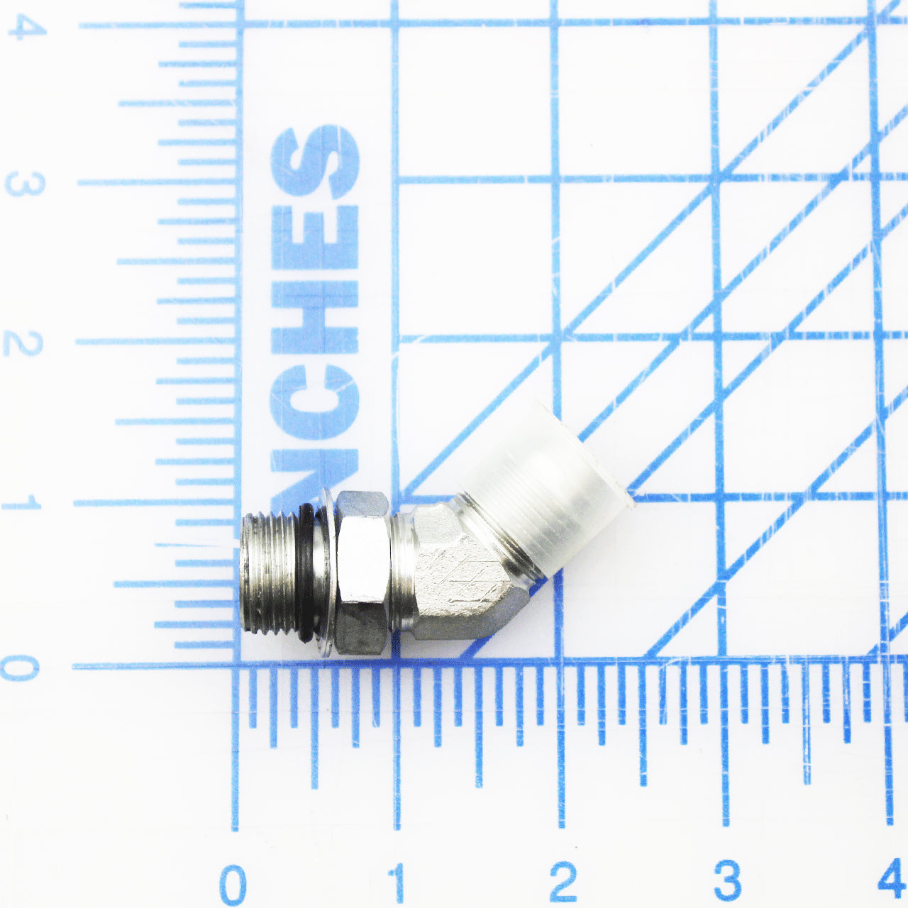 9301-0120 Poweramp Fitting, Elbow, 45 Deg, Str Thrd, #8 Orbm, #8 Jicm