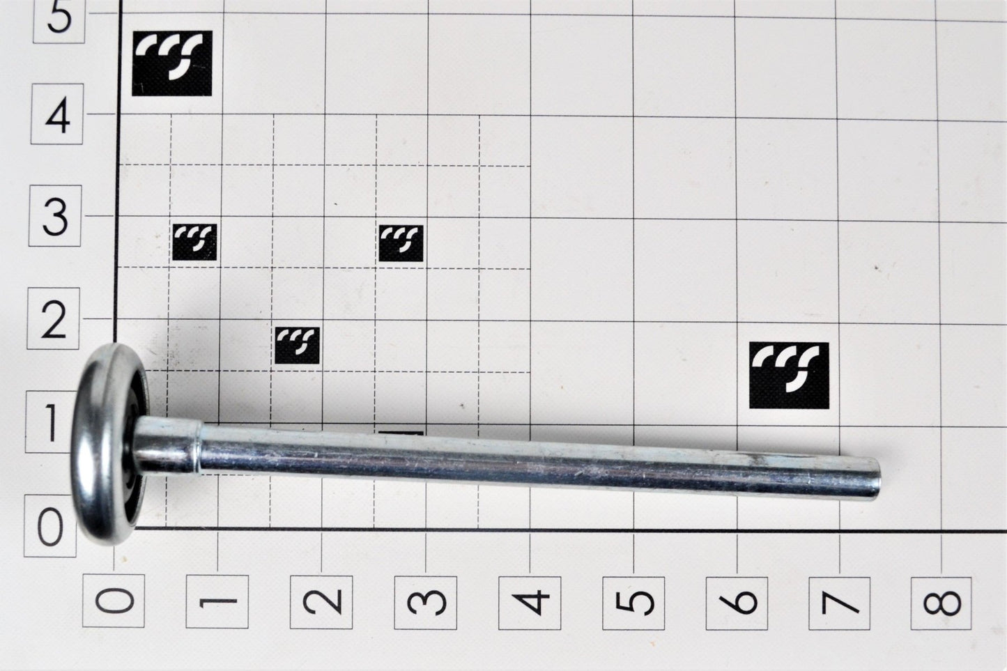 MFD-R2X7, ROLLER, STEEL, 2", 7" STEM, 10 BALL - Excel Solutions