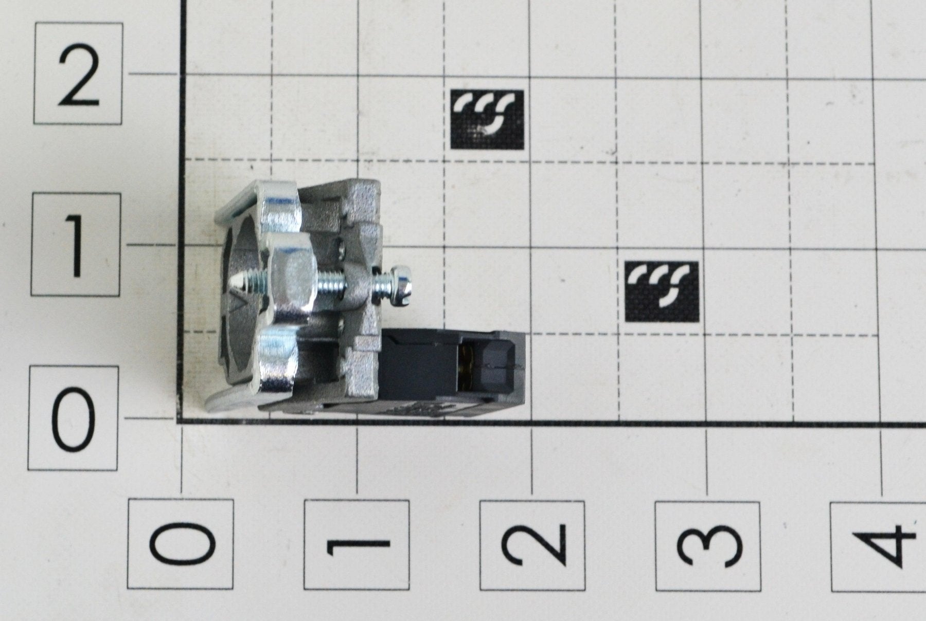 0-012-1012, CONTACT BLOCK ASSEMBLY, 1NO, W/ BASE - Rytec