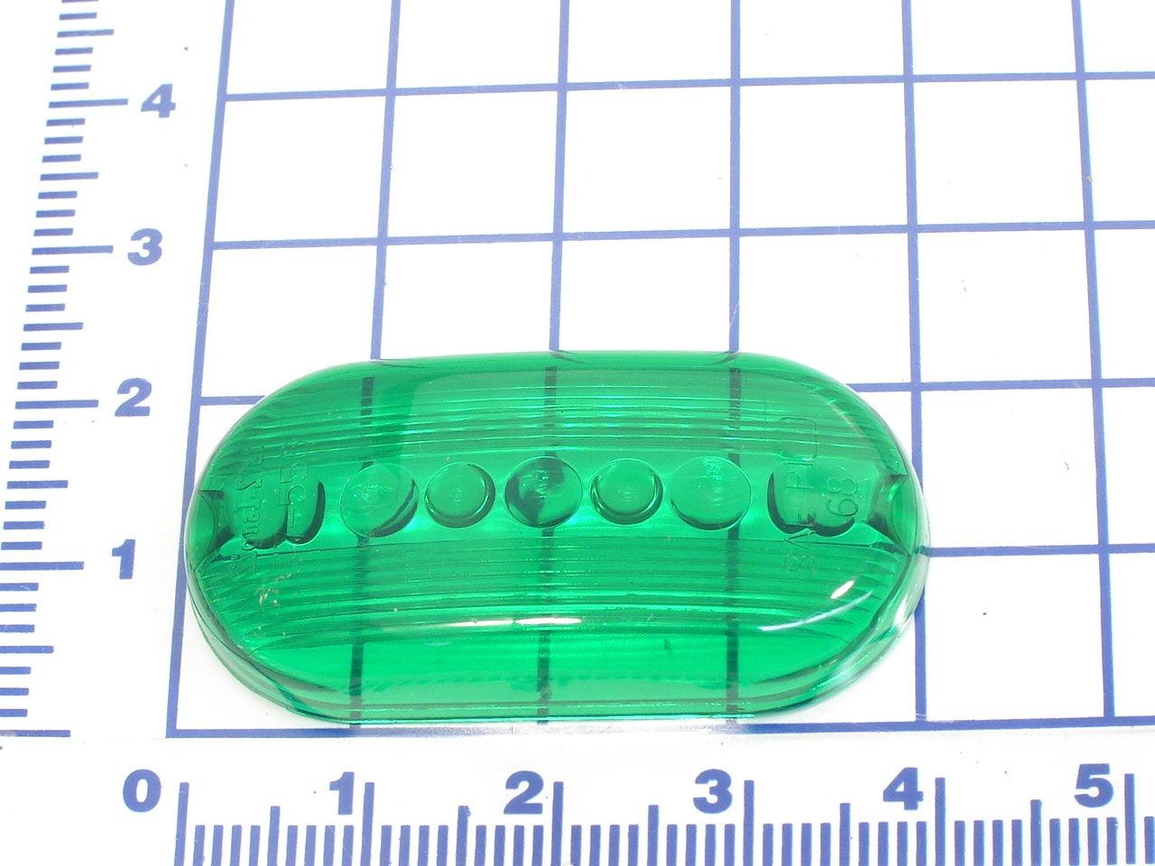 061-244A Green Lens Only 2"X 4" Oval - Kelley