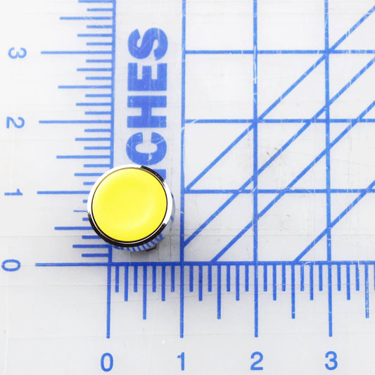 0961-0402 Poweramp Push Button, Yellow, 22.5Mm, Metal