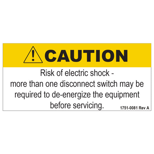 1751-0081 Poweramp Decal, Control Box, Multiple Disc