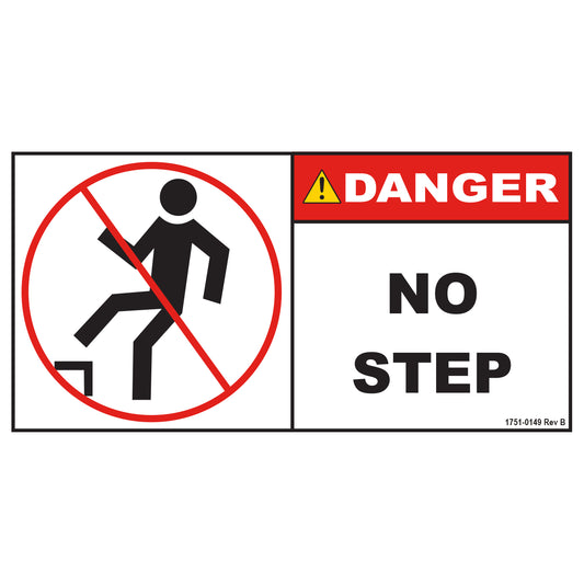 1751-0149 Poweramp Decal "No Step" (On Top Of Cover)