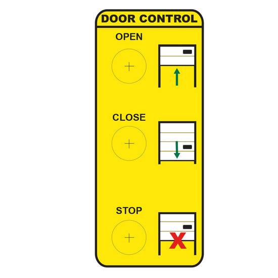 1751-0427 Decal, Control Box, Door Buttons - Poweramp