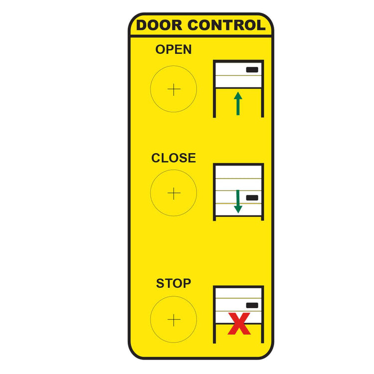 1751-0427 Decal, Control Box, Door Buttons - Poweramp