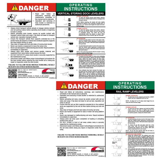 1751-0878 Systems LLC Placard, Vs and Rail