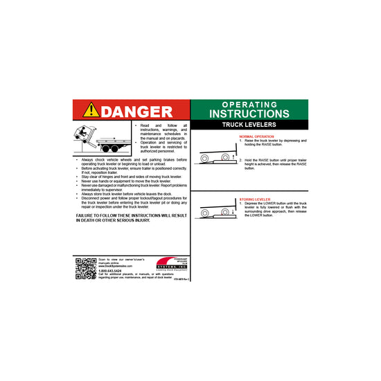 1751-0879 Placard Truck Leveler - Poweramp