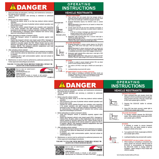 1751-0880 Poweramp Placard Vehicle Restraints