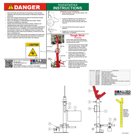 1751-1119 Poweramp Placard, Tough Strut