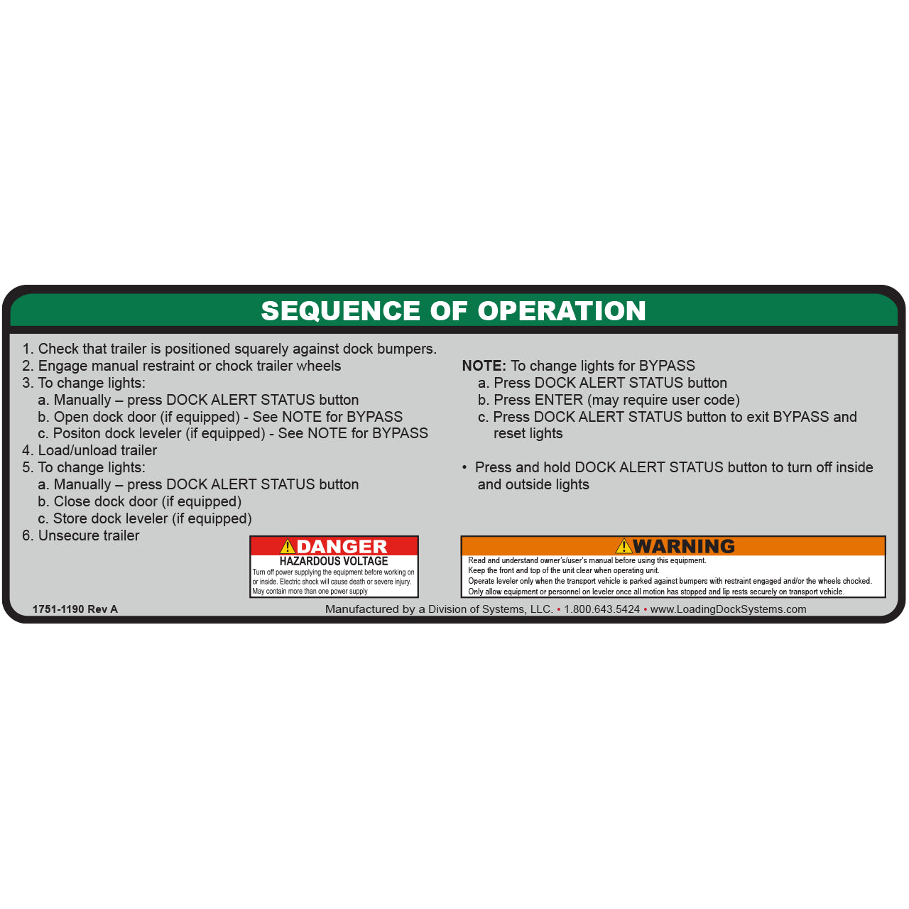 1751-1190 Poweramp Decal, Cb, Da, Soo English