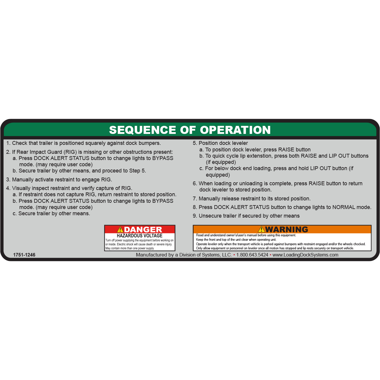 1751-1246 Poweramp Decal, Cb, Mal-Pit Lvlr, Soo English