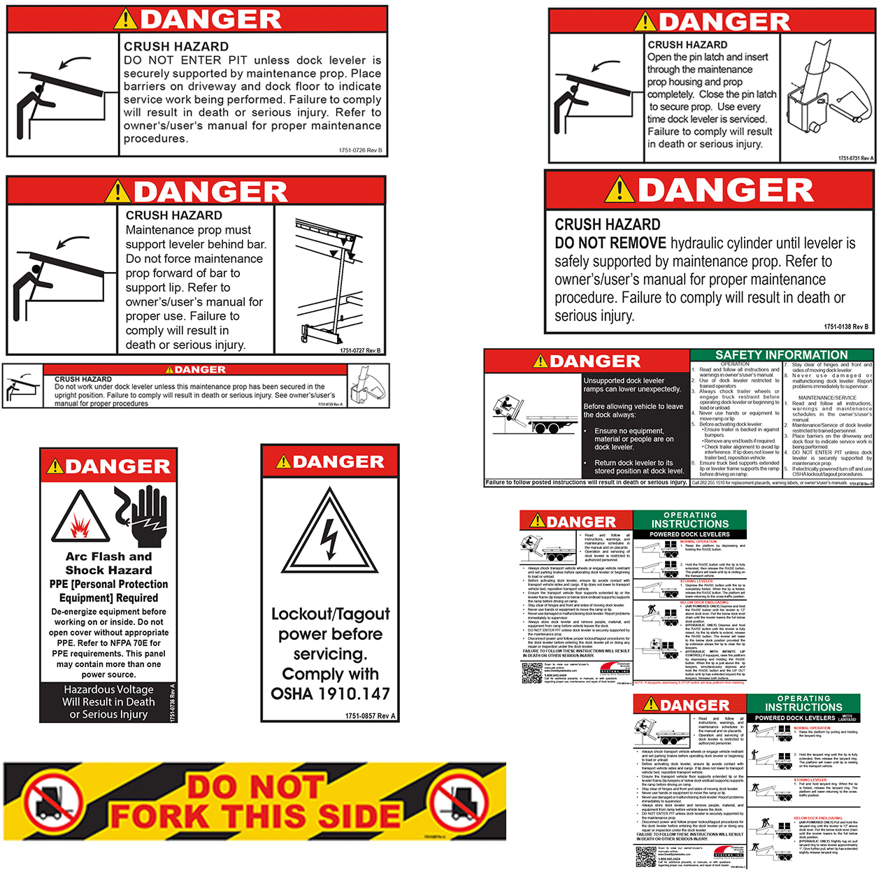 1752-0005 Poweramp Kit, Decal, Safety, Pr/Vh/Eh