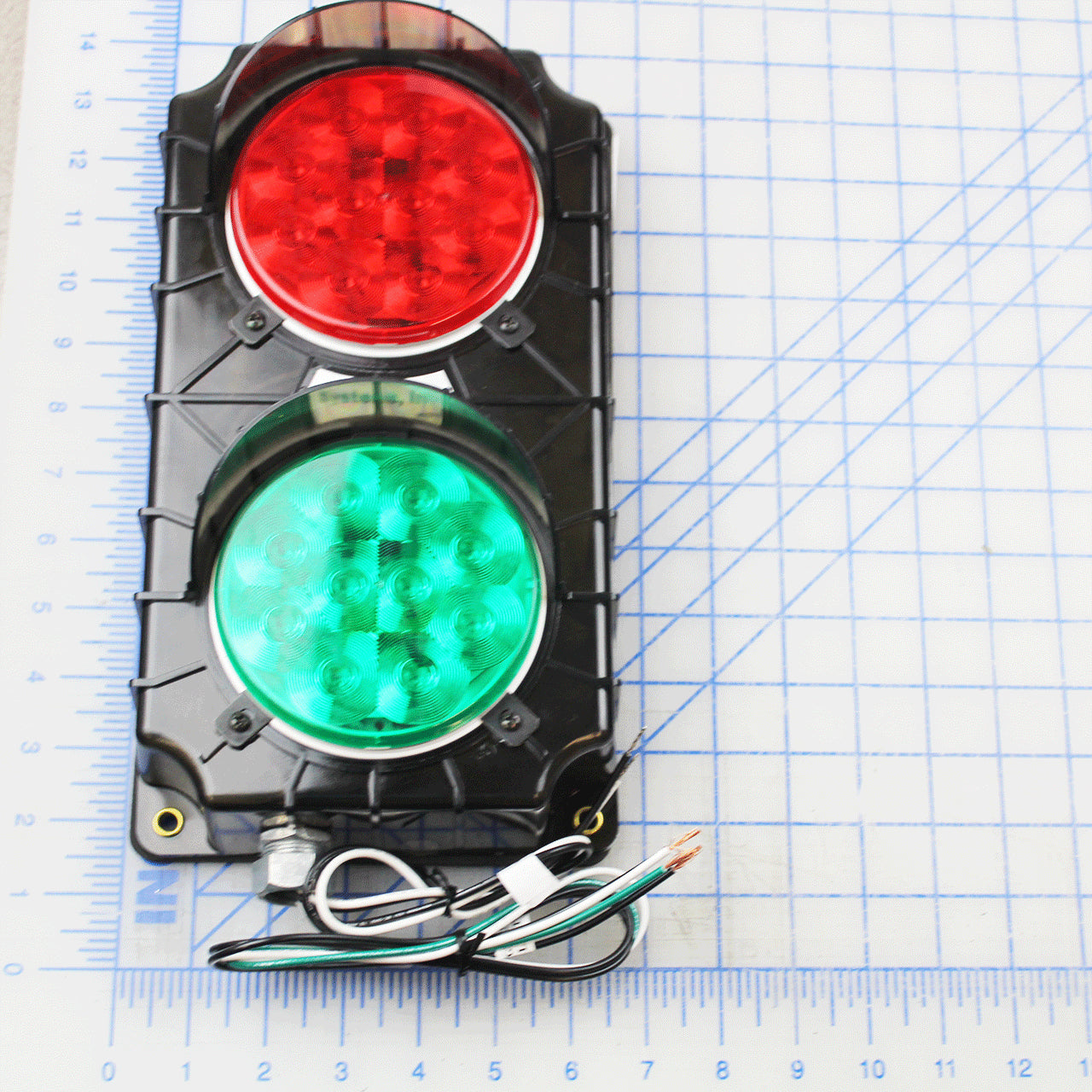 3055-0009 Poweramp Outside Light Assembly, 2-Hole, 115V LED, W/Strobe