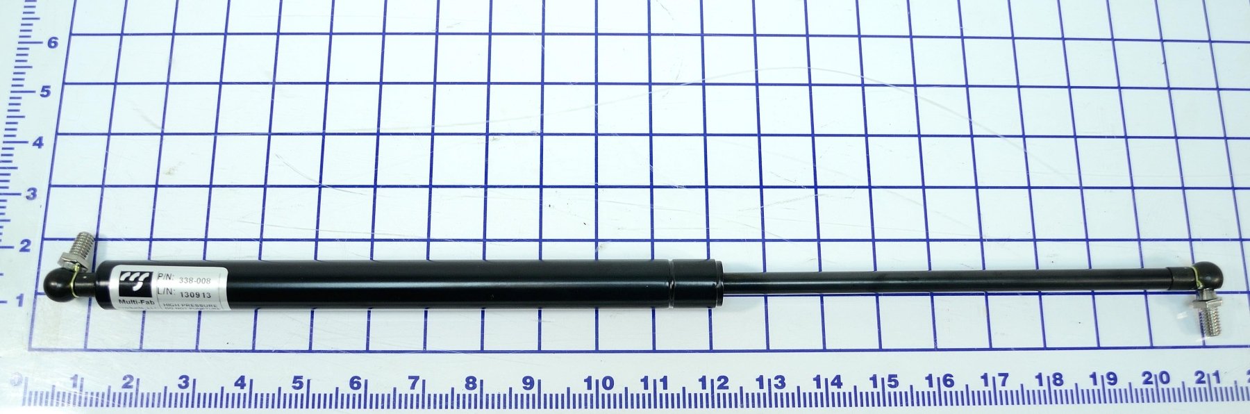 338-008 Gas Spring, Truck Restraint W/10Mm Ball Joints Both Ends 20-1/2" O.A. 190 # - Serco