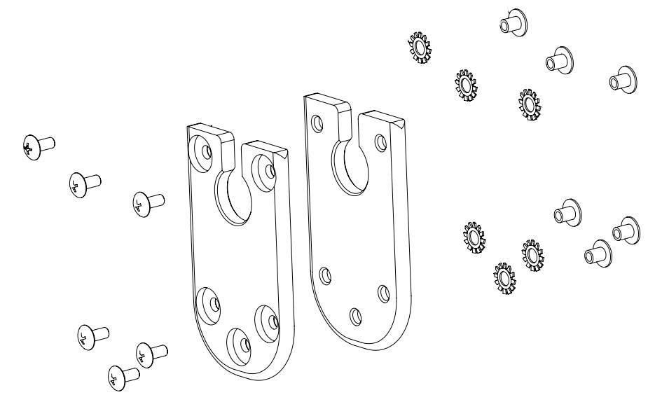53700037, CONNECTING WIND ROLLER KIT, 2 PLATES & HARDWARE - Excel Solutions