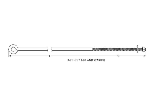 586-2070 Spring Adjuster Rod (50" Lg) - Serco