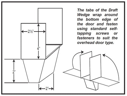 Wedge-It Overhead Dock Door Draft Wedge, Single