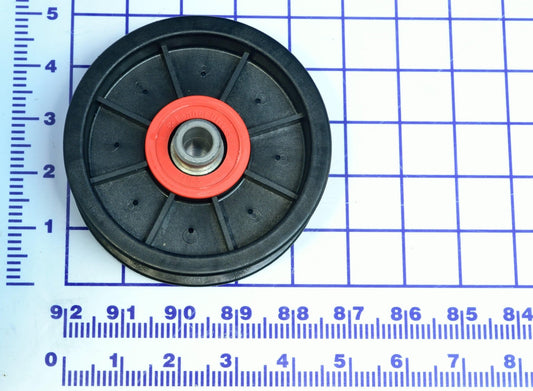 65750027 Pulley, Flat Belt 4.5" Od W/Crown Non-Drive For 8600 Isotec Door - Rite-Hite
