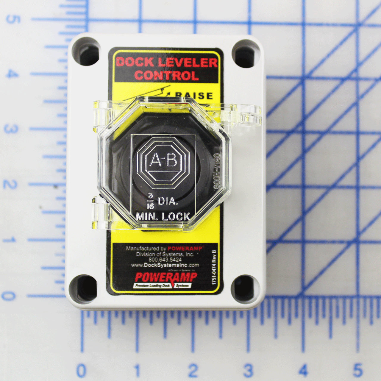 7141-0342 Poweramp Enclosed Push Button, Hp Rated, 1No