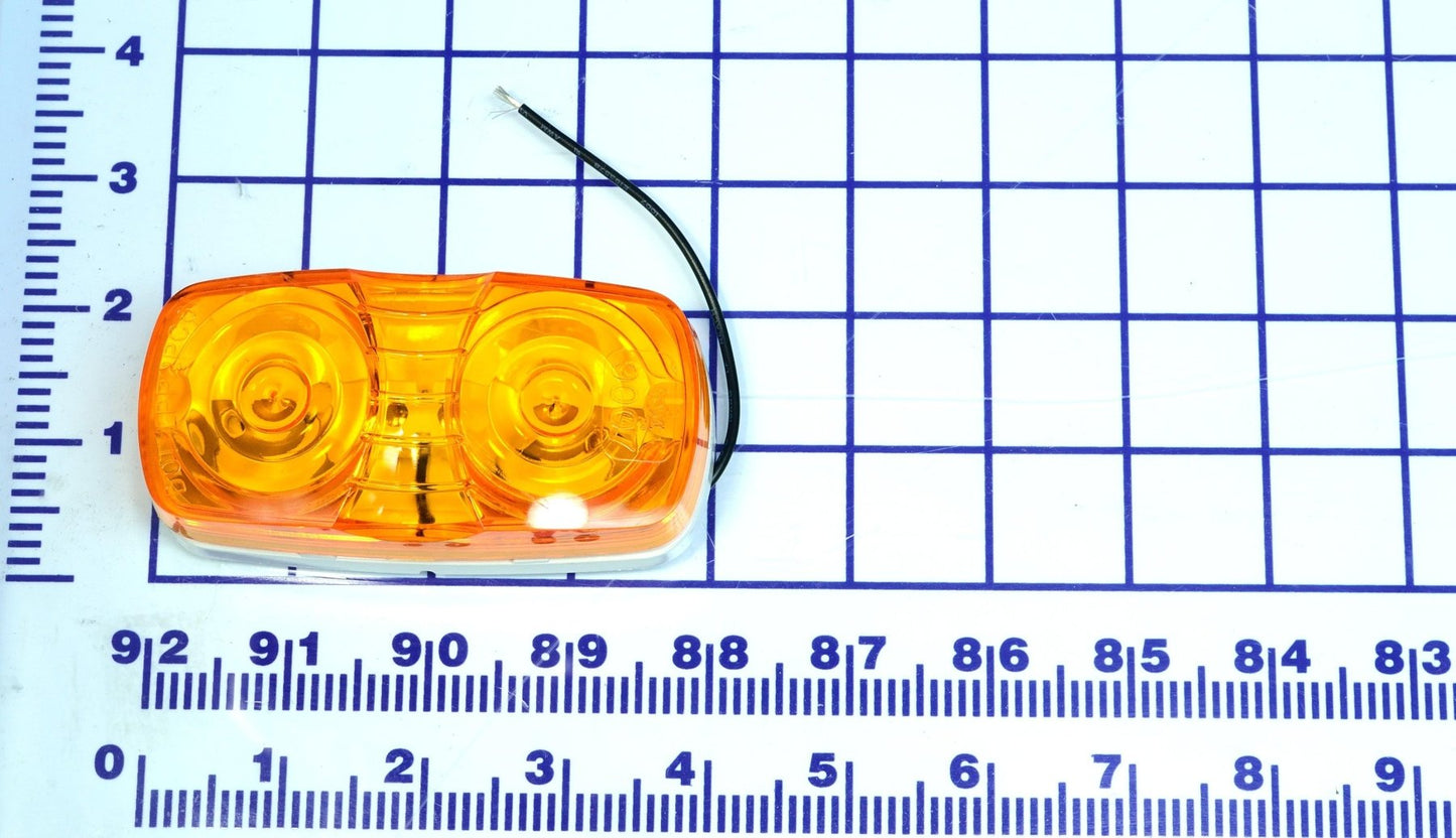 823-107A Amber Inside Light W/ Bulb and Housing Rectangle - Serco