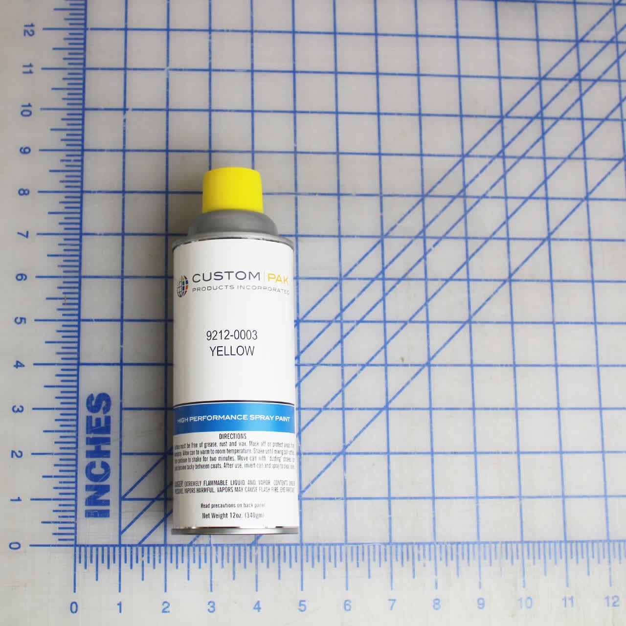 9212-0003 Paint, Spray Can, Yellow, Caution, 12 Oz Primer Yellow Finish - Poweramp