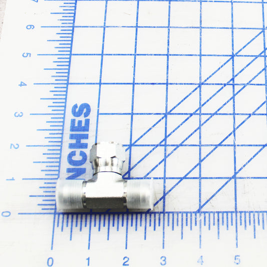 9301-0156 Poweramp Fitting, Tee, Branch, Swivel Nut, #8 Jicf, #8 Jicm
