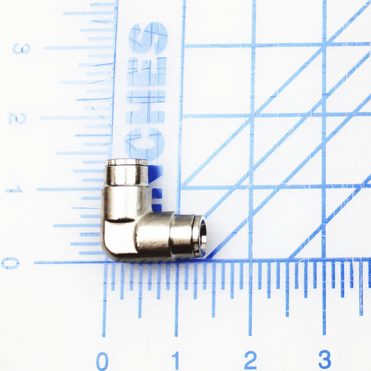 9301-0241 Poweramp Fitting, Pneufit, Union 90 Deg Elbow, 3/8" Tube
