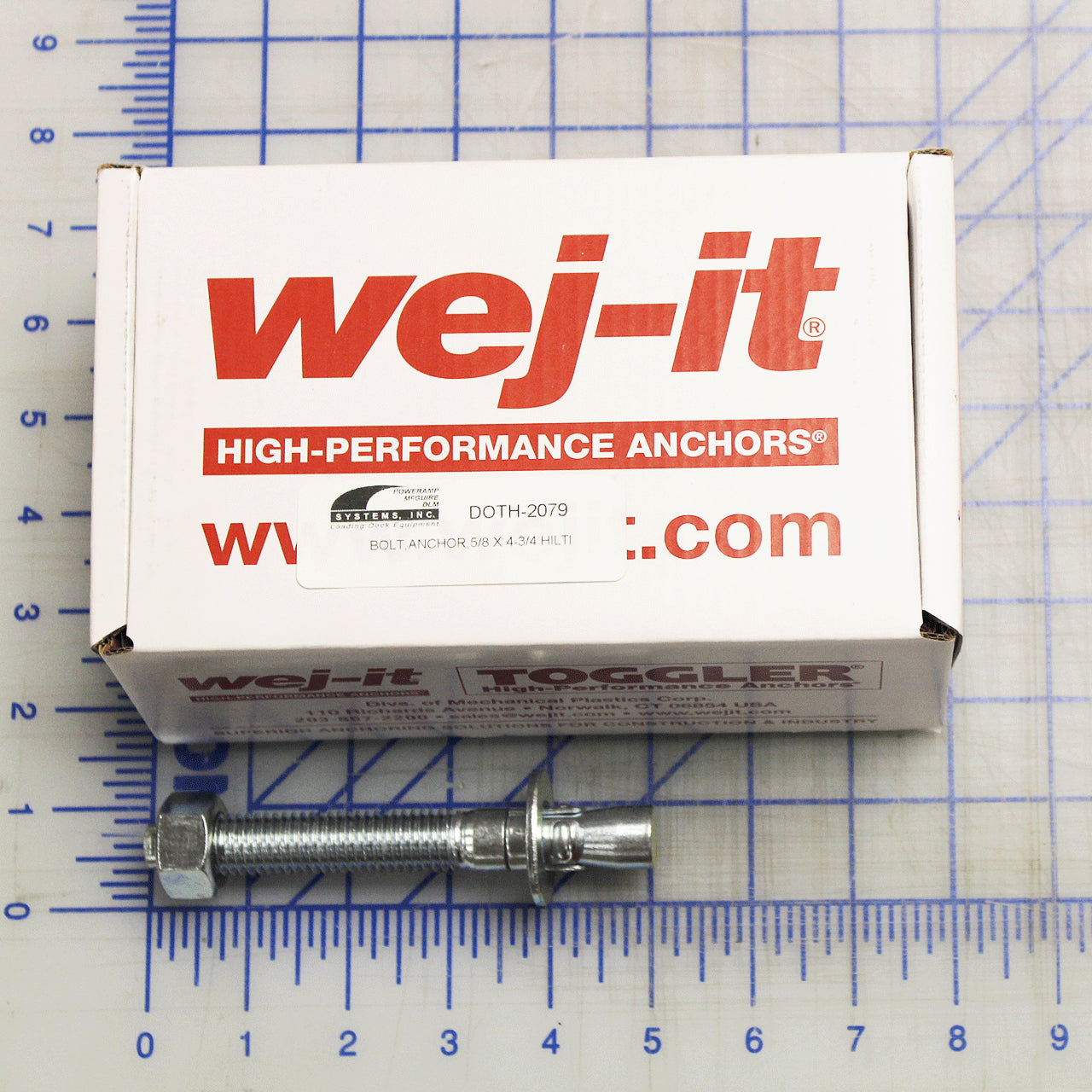 DOTH-2079 Poweramp Bolt, Anchor, 5/8 X 4-3/4 Hilti