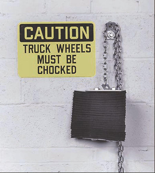 Aluminum Wheel Chock Safety Sign - Excel Solutions