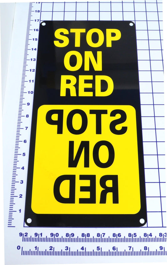 MF2-056-000 Sign, Stop On Red Metal - Nova