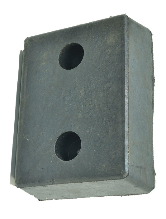 MFRM-41013 Molded Rubber Bumper, 2 Hole 4" X 10" X 13" 7" Center To Center Holes - Excel Solutions