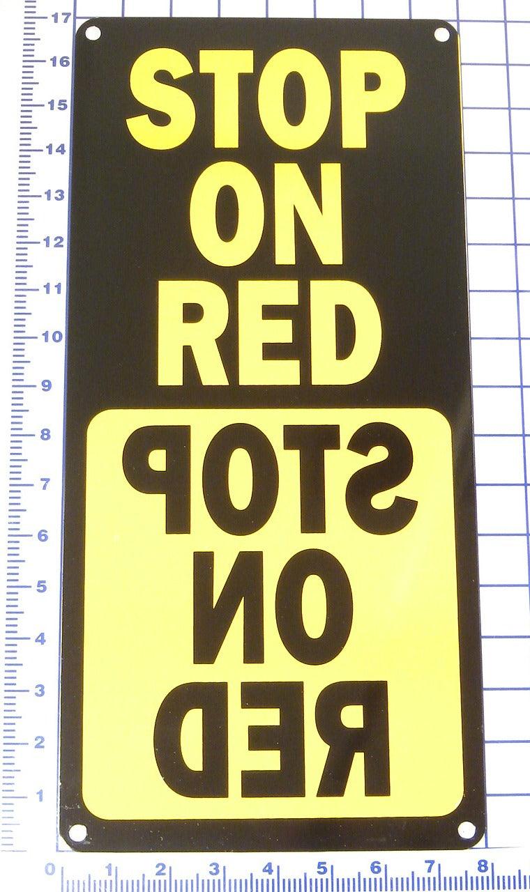 NT-0-106M Sign, Stop On Red Metal (Aluminum) - Nova