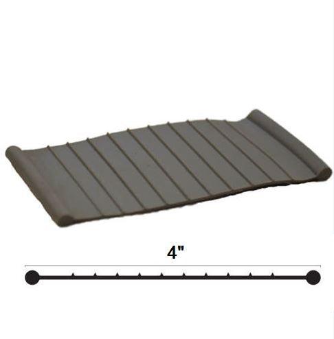 DS-100B-002, ASTRAGAL, DOOR, 4", 3/16" BEAD BOTTOM DOOR SEAL GRAY (sold per inch) - Excel Solutions