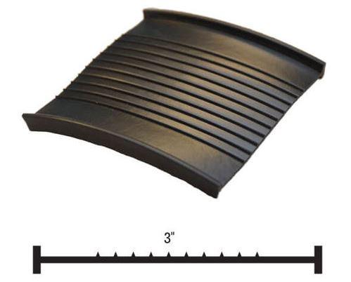 DS-100T-003, ASTRAGAL, 3", T-STYLE, 1/4" TEE, BOTTOM DOOR SEAL, BLACK (sold per inch) - Excel Solutions