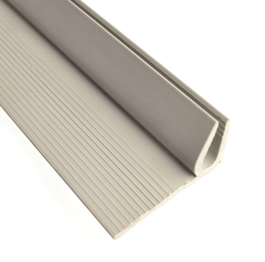 DS-200-001, GUIDE SEAL 1-1/4" LIP, GRAY, FITS UP TO 1/4" TRACK 10'-6" LENGTH - Excel Solutions