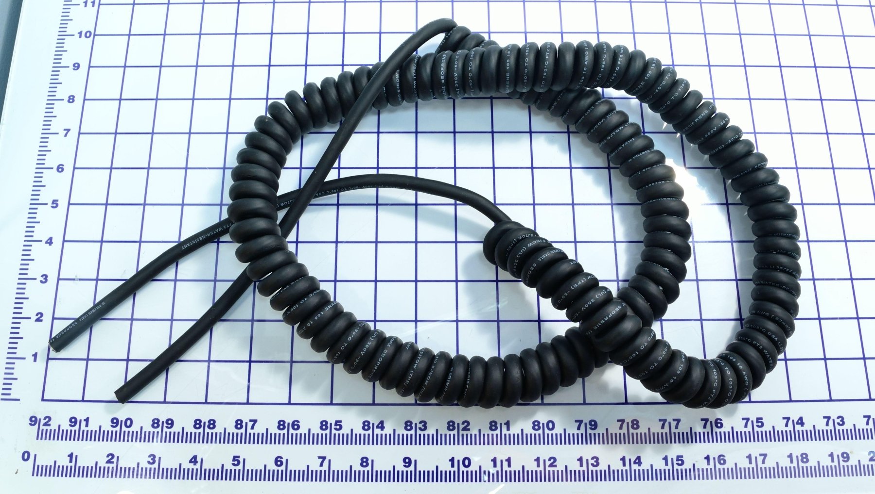 MFD-CC184-420B 18/4 Coil Cord 4' Black 4'-20' Range/18 Guage 4 Conductor - Excel Solutions