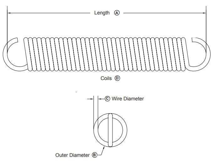 DOTH-2576 Main Spring 24" x 37 coils (8' Leveler) - DLM